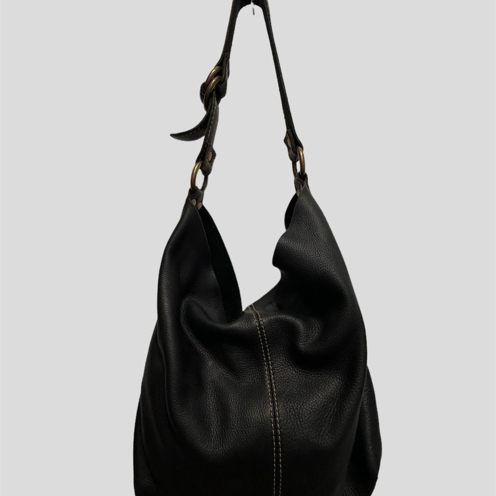 Lucky Brand large hobo black soft leather shoulder bag